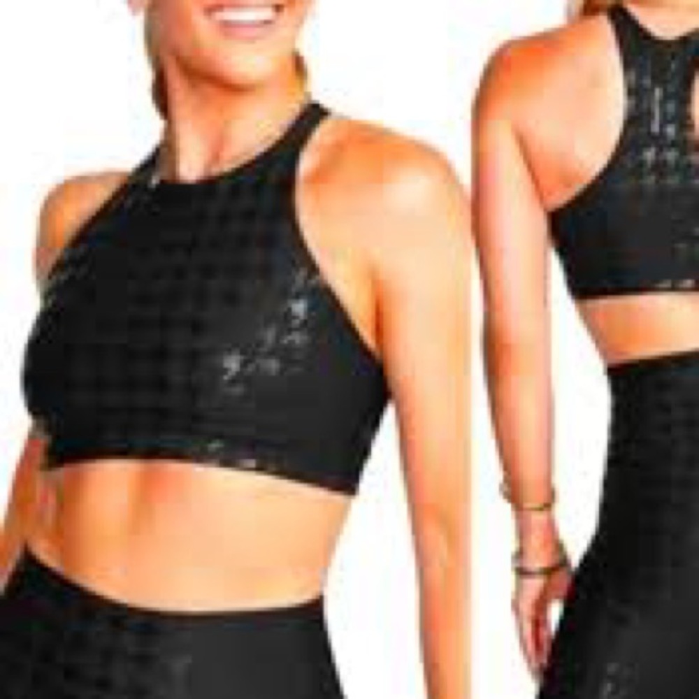 Peloton Show Up Printed Houndstooth Bra NWOT size medium
